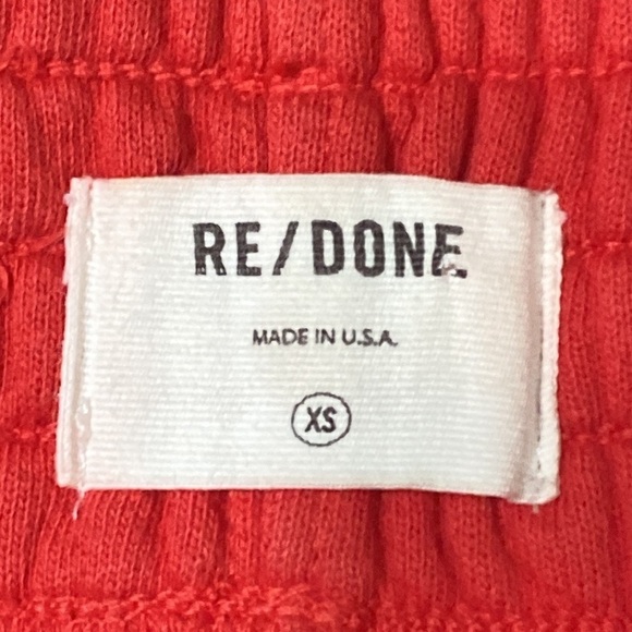 Re/Done Red Pockets High Rise Elastic Drawstring Waist Jogger Pants Size XS - Picture 6 of 8